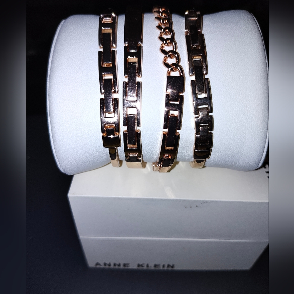 Anne Klein Rose Gold Watch and Bracelet Set - Picture 3 of 4